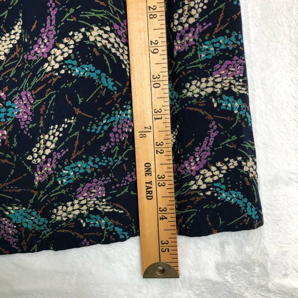 Free People Wheat Print & Lace Dress, Navy, Size S - Picture 7 of 8